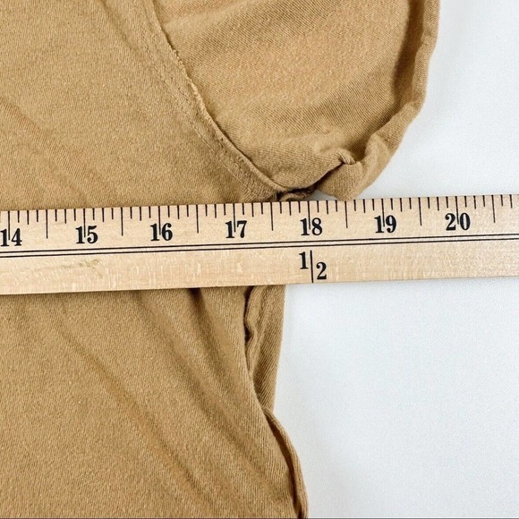 We The Free People Brow Brown The Perfect Cropped Raw Hem Tee Womens Sz XS - Picture 7 of 10
